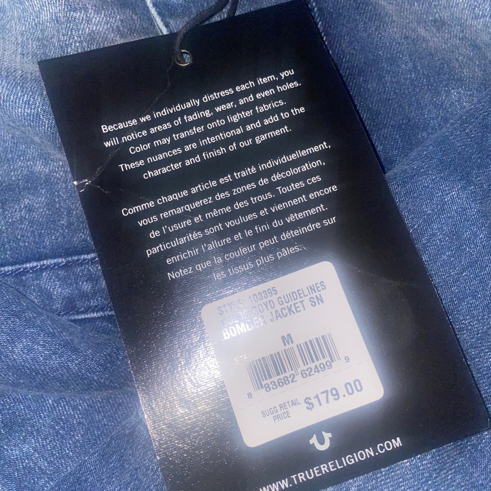 TRUE RELIGION DENIM SWEATER SIZE MEDIUM